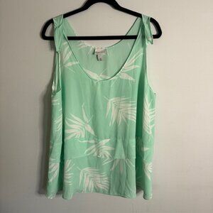 Ava & Viv Sleeveless Flower Print Blouse Size 1X